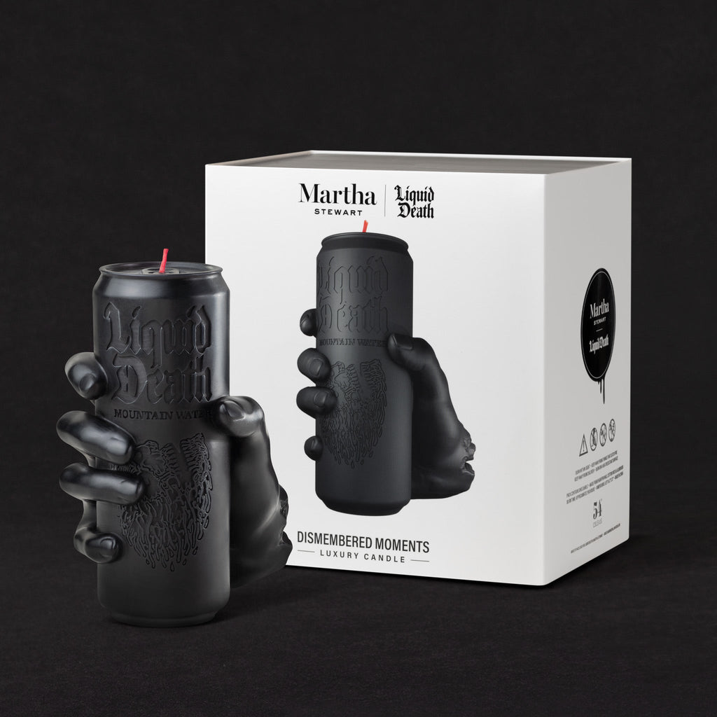 Martha Stewart x Liquid Death Dismembered Moments Candle