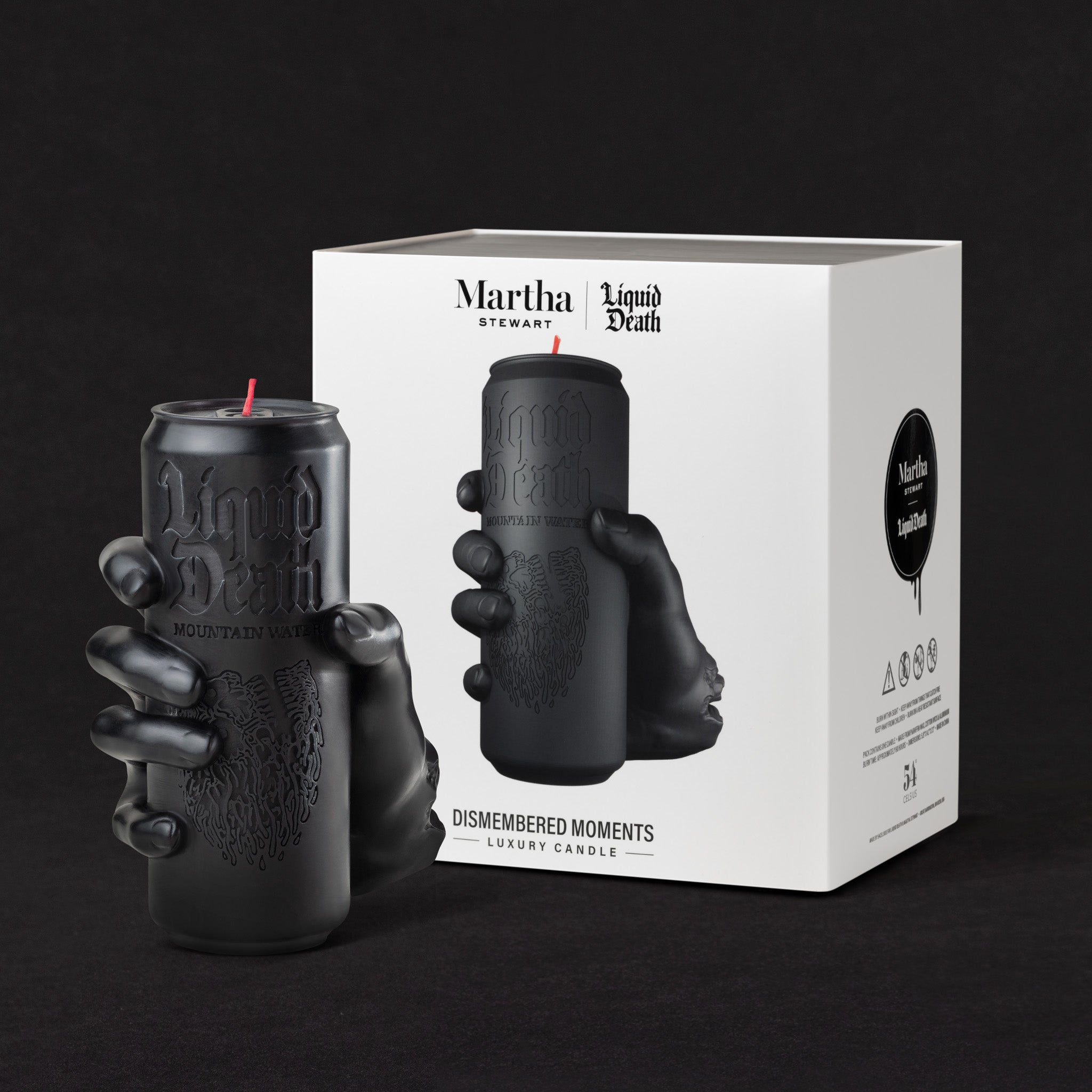 Martha Stewart x Liquid Death Dismembered Moments Candle