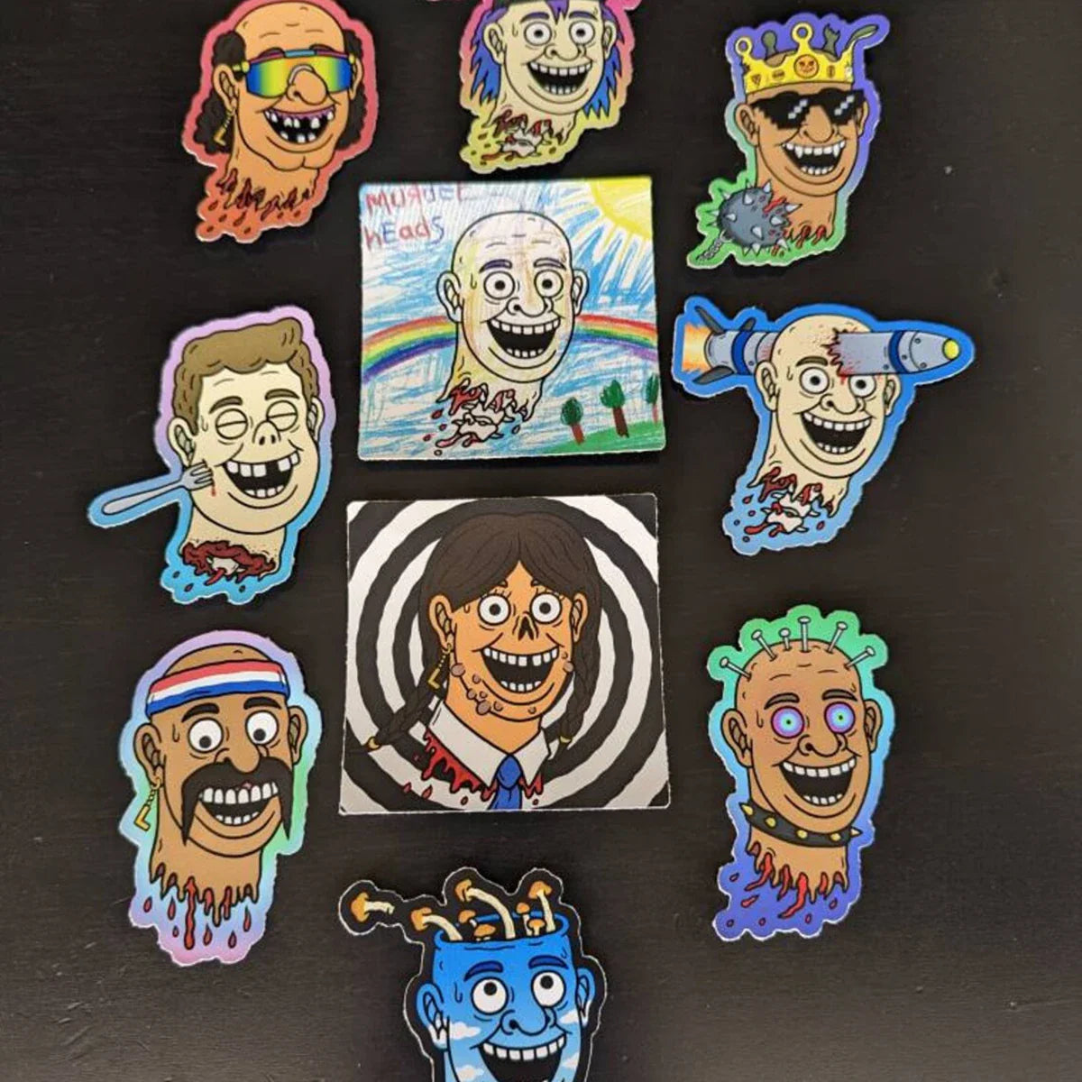 Murder Head Sticker Packs By Agilicious