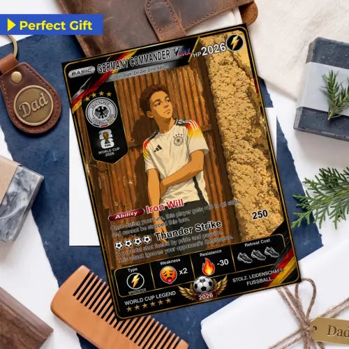 World Cup 2026 Custom Soccer Card, Personalized Football Trading Card, Pokémon-Style Fan Card with Photo, Unique Gift for Soccer Fans - CPC-WC-GER