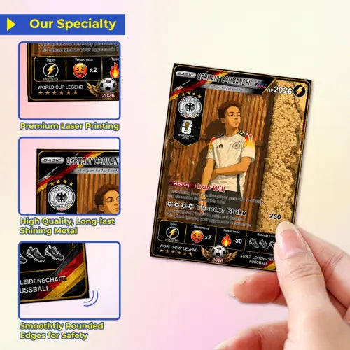 World Cup 2026 Custom Soccer Card, Personalized Football Trading Card, Pokémon-Style Fan Card with Photo, Unique Gift for Soccer Fans - CPC-WC-GER